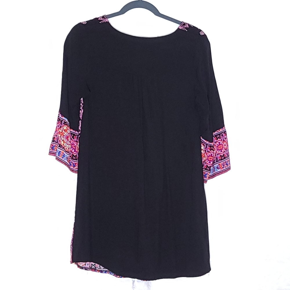 Papillon Black Tunic Top Size M - Picture 2 of 4